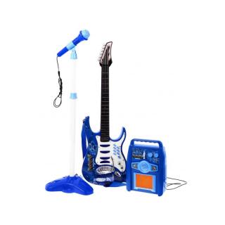 Elektromos gitár + mikrofon + erősítő Kék: kek