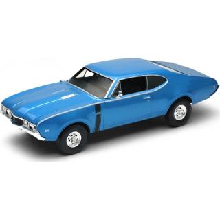 Fém autó modell - Nex 1:34 - 1968 Oldsmobile 442 Kék: kek