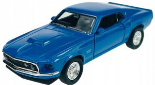 Fém autó modell - Nex 1:34 - 1969 Ford Mustang Boss 429 Kék: kek