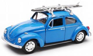 Fém autó modell - Nex 1:34 - Volkswagen Beetle (Surf) Kék: kek