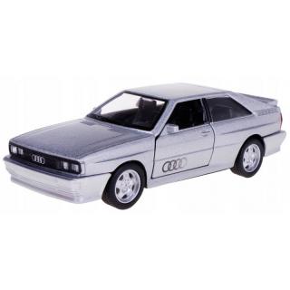 Fém autómodell - Audi quattro 1980, 1:32 ezüst: ezüst