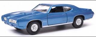 Fém autómodell - Nex 1:34 - 1969 Pontiac GTO Kék: kek