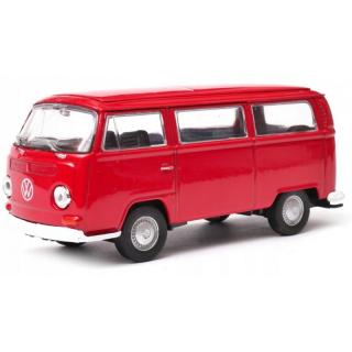 Fém autómodell - Nex 1:34 - 1972 Volkswagen Bus T2 Piros: piros