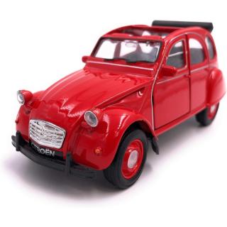 Fém autómodell - Nex 1:34 - Citroën 2CV (Open Top) Piros: piros