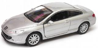 Fém autómodell - Nex 1:34 - Coupe Peugeot 407 ezüst: ezüst