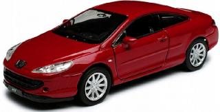 Fém autómodell - Nex 1:34 - Coupe Peugeot 407 Piros: piros