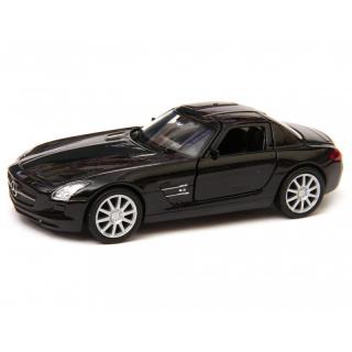 Fém autómodell - Nex 1:34 - Mercedes-Benz SLS AMG Fekete: fekete