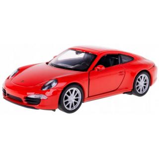 Fém autómodell - Nex 1:34 - Porsche 911 Carrera S Piros: piros