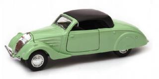 Fém autómodell - Old Timer 1:34 - 1938 Peugeot 402 (Close Top) Zöld: zold