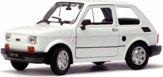 Fém autómodell - Welly 1:21 - Fiat 126p Fehér: fehér