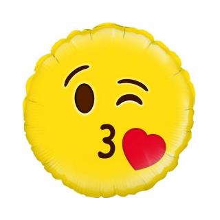 Fólia lufi - Emoji Kiss - 45cm