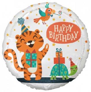 Fólia lufi - Happy Birthday Tigris - 46 cm