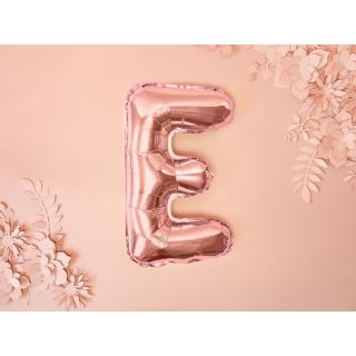 Fólia lufi - rózsaszín-arany - betű, 35 cm Egyéb változatok: E