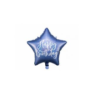 Fólia lufi - Születésnapi csillag - 40 cm Kék: kek