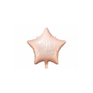 Fólia lufi - Születésnapi csillag - 40 cm Rózsaszín: Rózsaszín