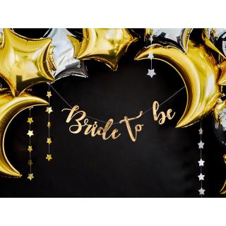 Girland - Banner - Bride to Be, elegáns 80x19cm