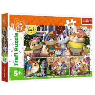 Gyerek puzzle - Cool cats - 100 db