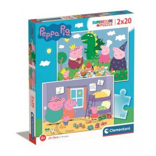 Gyerek puzzle - Peppa pig II. - 2x20 db-os készlet