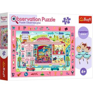 Gyermek puzzle - Big pink house - 70 db