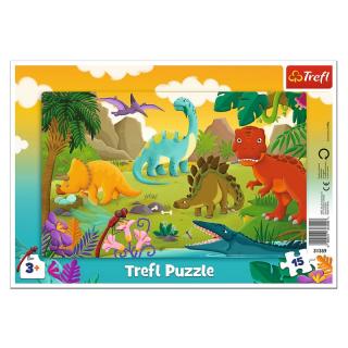 Gyermek puzzle - Dinosaurus II. - 15 db