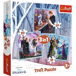 Gyermek puzzle - Frozen - 3 az 1-ben