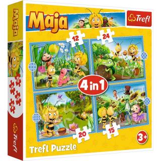 Gyermek puzzle - Maya, a méhecske - 4 az 1-ben