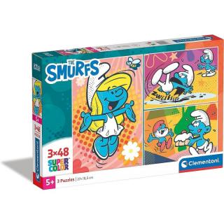 Gyermek puzzle - Smurfs - 3x48 db