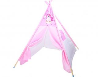 Gyermek sátor Teepee - Unicorn Rózsaszín: Rózsaszín