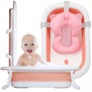 Gyermek szilikon fürdőkád párnával - Nicekids Rózsaszín: Rózsaszín