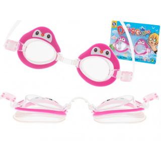 Gyermek úszószemüveg - Rózsaszín pingvin