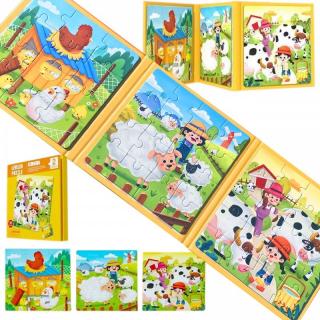 Gyermekkönyv - Mágneses puzzle farm