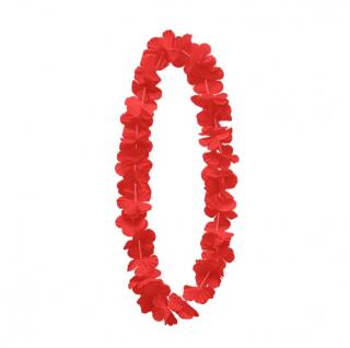 Hawaii virágok nyakra 100cm Piros: piros