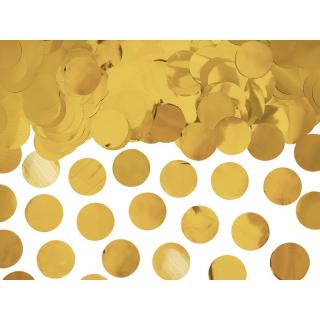 Konfetti 2,5 cm - Dots  15g türkiz: arany