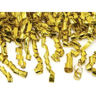 Konfetti ágyú 40 cm - göndör konfetti türkiz: arany