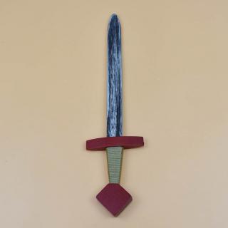 Középkori gyermek fából készült fegyver - francia kard Piros: piros
