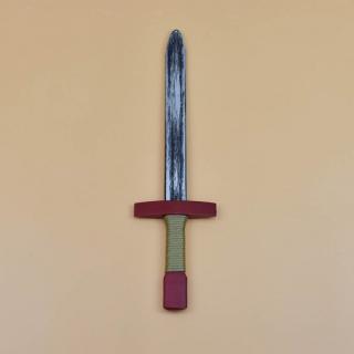 Középkori gyermek fából készült fegyver - olasz kard Piros: piros