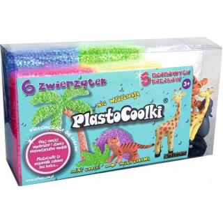 Kreatív műanyag PlastoCoolki - 6 szafari állat