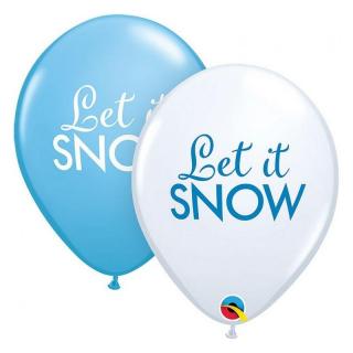Latex lufi készlet - Let it Snow, 30cm (6 db)
