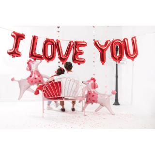 Léggömbfüzér -  I Love You  - 260x40 cm