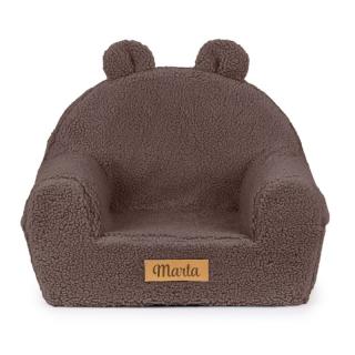 Mini fotel gyerekszobába - Ella báránnyal - csokoládé