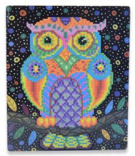 Mini gyémánt mozaik - fix - Ornament Owl