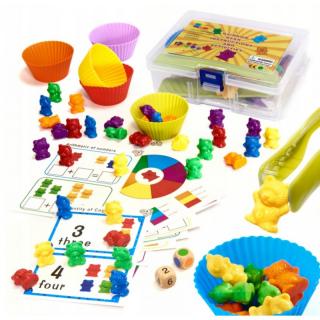 Montessori játék - Számold meg a mackókat - 44 rész