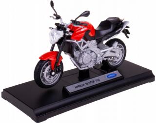 Motorkerékpár modell a standon - Welly 1:18 - Aprilia Shiver 750