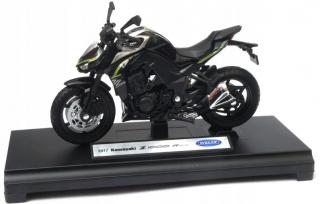 Motorkerékpár modell állványon - Welly 1:18 - 2017 Kawasaki Z1000 R EDITION