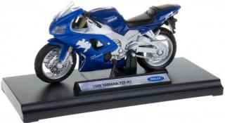 Motorkerékpár modell az alapon - Welly 1:18 - 1999 Yamaha YZF-R1