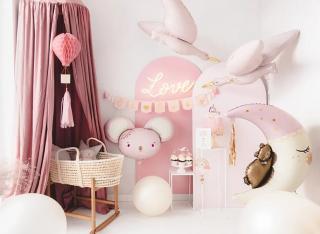 Pamut banner - Oh baby, rózsaszín 2,5 m