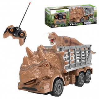 Távirányítós Dino-Truck ketreccel Barna: Barna