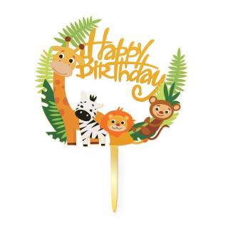 Tortadekor -  Happy Birthday - Safari - 15cm