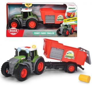 Traktor szénabálákhoz pótkocsival - DICKIE Farm 26cm