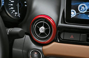 Abarth/Fiat 124 Spider Ozdoba kruhového otvoru topení červený
